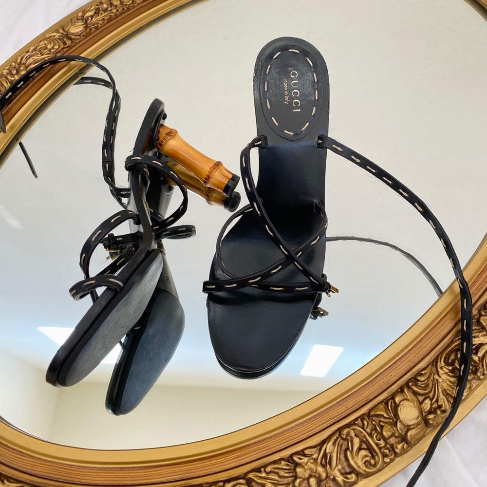Gucci bamboo heels